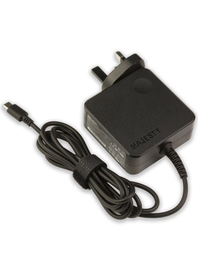 Buy Majesty Type C Laptop Charger 65W USB Fast Wall Charger Compatible with MacBook Pro, Samsung, Lenovo, ThinkPad, HP, Dell, Asus, Acer, Huawei, Xiaomi and other Type C devices in Saudi Arabia