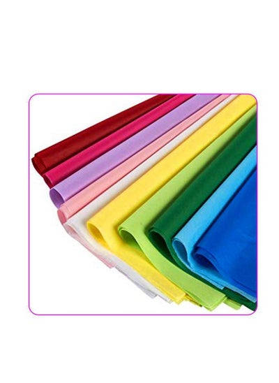 Buy Tissue Paper 50x66cm, Set of 10 Sheets in Vibrant Mix Colors in UAE