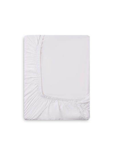 اشتري Elegance Fitted Sheet 180X200+33Cm - White في الامارات