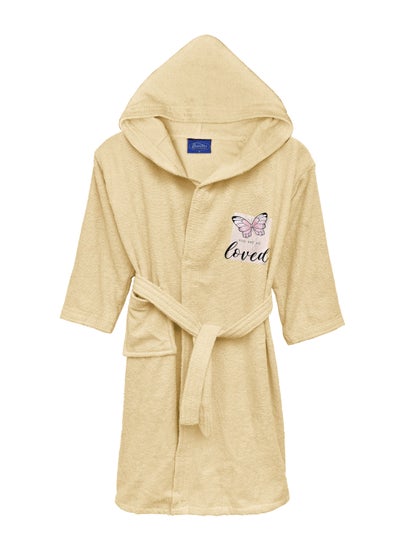 Buy Children's Bathrobe. Banotex 100% Cotton Children's Bathrobe, Super Soft and Fast Water Absorption Hooded Bathrobe for Girls and Boys, Stylish Design and Attractive Graphics SIZE 14 YEARS in UAE