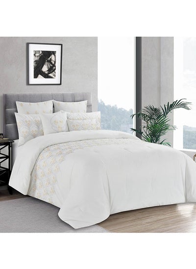 اشتري Astoria 7-Piece Comforter Set, White - 240x260 cm في الامارات