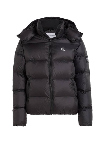 Buy Men's Down Puffer Jacket, Black in Saudi Arabia