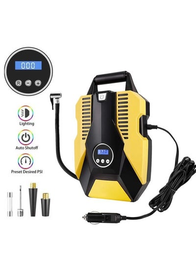 Buy Digital Tyre Inflator,Car Tire Air Inflator,Air Compressor, 12V DC Electric Air Pump for Car Tyres, Bicycles,Basketball,ATJ-1266 in Saudi Arabia