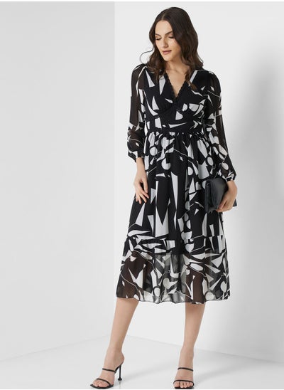 Buy Abstract Print Dress in UAE