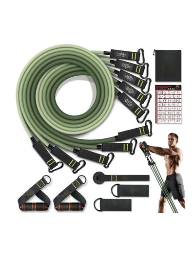 Buy Fitness Resistance Bands Set with Handles Door AnchorBand for Men Women Workouts in UAE