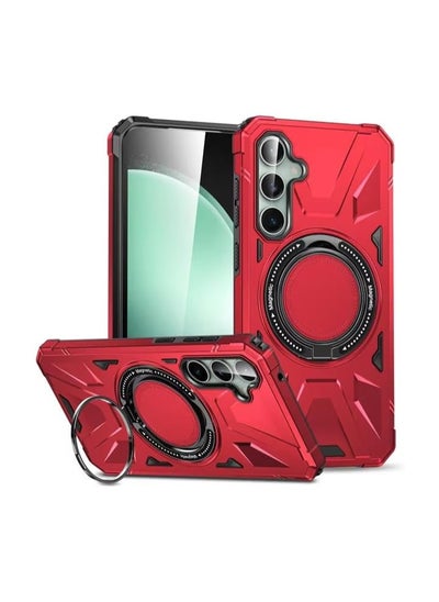 Buy SHIELD EGYPT For Samsung Galaxy A15 Case Mag-Safe Magnetic Shockproof Phone Case with Ring Holder (Red) in Egypt