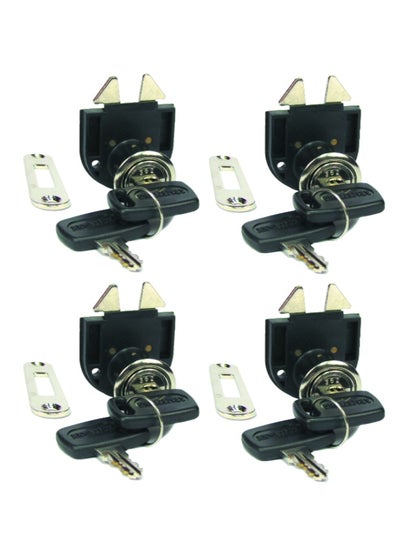 Buy Armstrong Mortise lock for Rolling Shutters CP(Black) - Sliding Lock - 509-21 - 24 MM (Pack of 4) in UAE