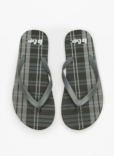 Buy Men's Checked Slip-On Thong Slippers in UAE