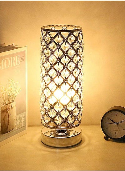 Buy LED Cylindrical Crystal Beside Table Lamps in UAE