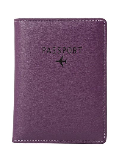 Buy Square Shaped Passport Holder Purple in UAE