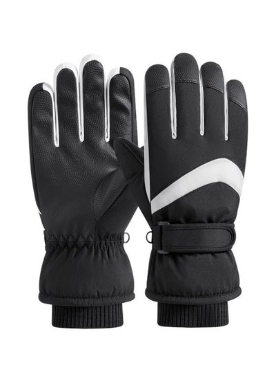 Buy CMGTYYD Winter Gloves for Men Women - Wool Fleece Liner Touchscreen Gloves, Thermal Warm Winter Gloves for Cold Weather(Black) in Saudi Arabia