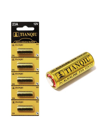 اشتري 5-Pieces Tianqiu 23A Alarm Alkaline 12V Batteries في الامارات