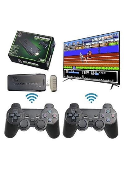 Buy Retro Games Console with Dual Wireless Controllers Plug and Play Video Game Stick Built in 10000 Games 9 Classic Emulators TV 4K High Definition HDMI Output Great Gift for Adults and Kids 64G in UAE