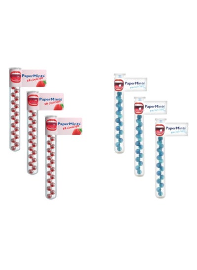 Buy Papermints Cool Caps Strawberry With Blue 6PCS in UAE