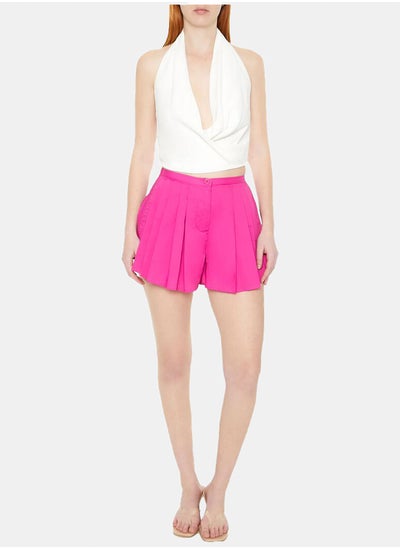 اشتري Pleated Poplin High-Rise Shorts في مصر