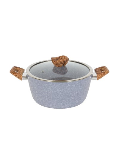 Buy Delcasa 30cm Essential Casserole Non Stick Aluminum Cookware with Granite Coating in UAE