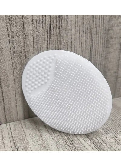 Buy 1PC Silicone Cleaning Brush Facial Brushes Bath Massage Pad Face Skin Cleaner Pore Deep Cleansing Brushes Shower Scrub Tool - White in UAE