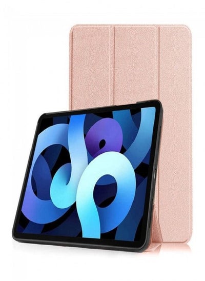 اشتري Smart Folio Stand Leather Case Cover for iPad Pro 11 inch (2020) 2nd Generation Sand Pink في الامارات