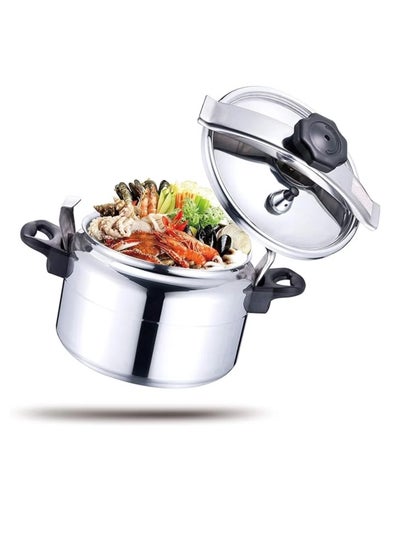 Buy HTH 25L Pressure Cooker Aluminum for Household, Super-pressure Cooker Secure Cookerware, Silver in UAE