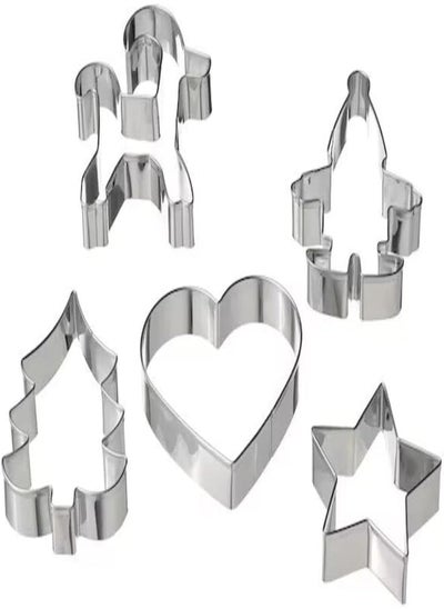 اشتري Digital Shoppy VINTERFINT Pastry Cutter, Set of 5, Mixed Shapes Stainless Steel في مصر