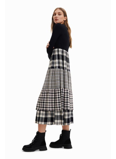 Buy Midi dress with plaid skirt in Egypt