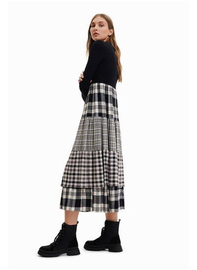 Buy Midi dress with plaid skirt in Egypt