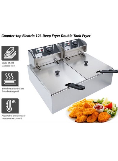 ZOKOP 2500W Commercial Electric Deep Fryer - 6.3QT/6L Stainless Steel, 110V 8 thumbnail image