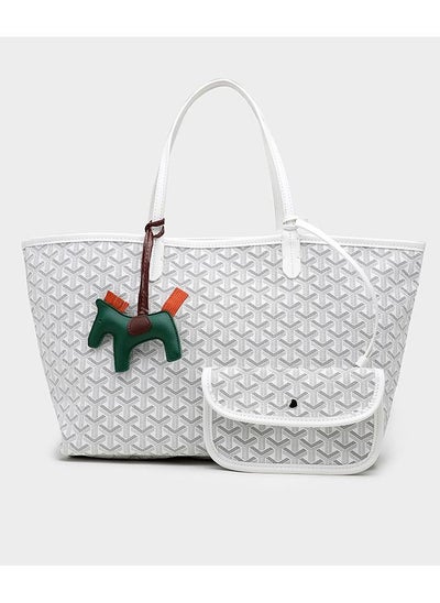 Buy Printed Shopper Tote White Pendants Random in Saudi Arabia