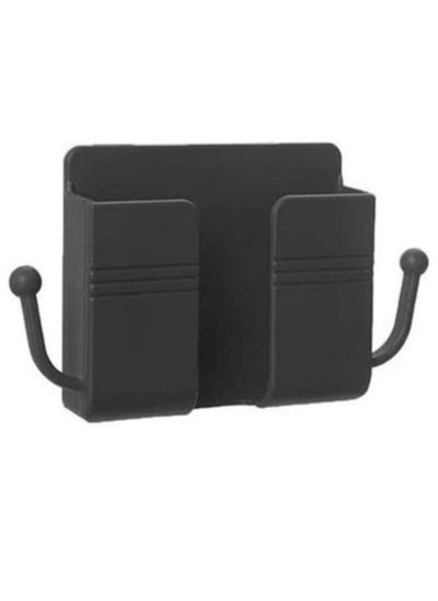 Buy Wall Mount Phone Holder Stand Multi Purpose Phone Charging Dock With Adhesive Black in UAE