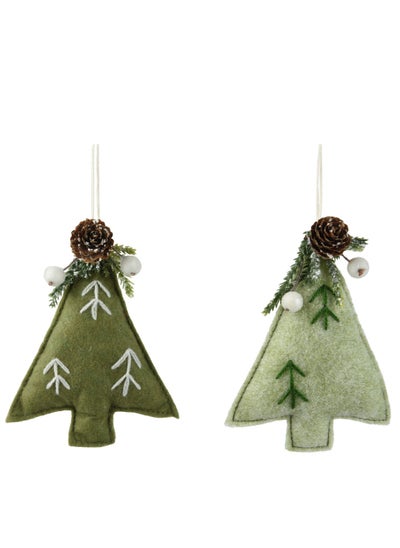 اشتري Kaemingk Tree Felt Pinecones Berries Pinegreen, Assorted 1 Piece في الامارات