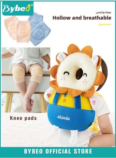 Buy Baby Head Protector With 2 Knee Pads, Infant Head Protect Pillow, Toddlers Head Safety Pad Cushion, Adjustable Toddlers Head Safety Pad Cushion Backpack, Baby Back Protection for Crawling & Walking in Saudi Arabia