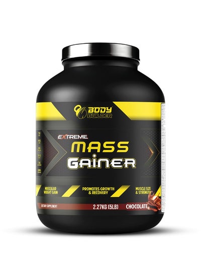 اشتري Body Builder Extreme Mass Gainer, Chocolate,  11 Servings - 2.27 Kg في السعودية