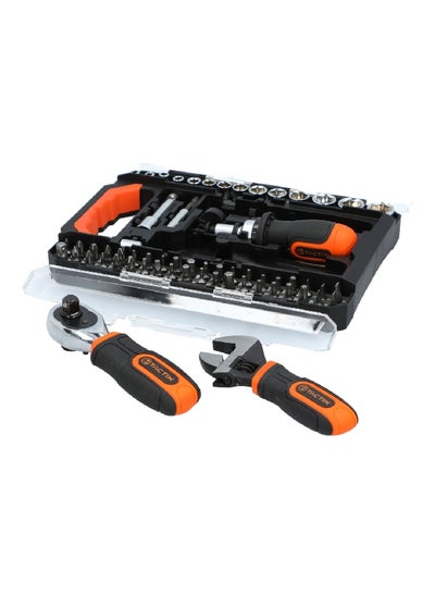 Buy 56-Piece Durable and Comfortable Stubby Tool Set Black and Orange 4.6 x 24.8 x 18.4 cm 900191 in Saudi Arabia