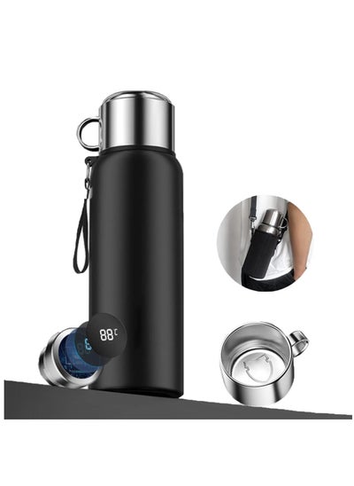 اشتري Smart Water Bottle, 1200ml LED Temperature Display Thermos Cup, Metal Stainless Steel Vacuum Travel Mug, Hot and Cold Tea Coffee Vacuum Intelligent Thermoses Cup في السعودية