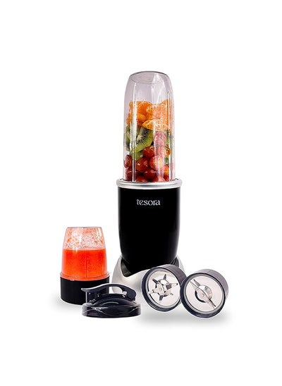 اشتري Nutri-Flash 400W Mixer(Black)| Grinder & Blender | 2 Jar With To-Go-Lid | Serrated And Cross Blade | Detachable Base | Ss Finish في الامارات