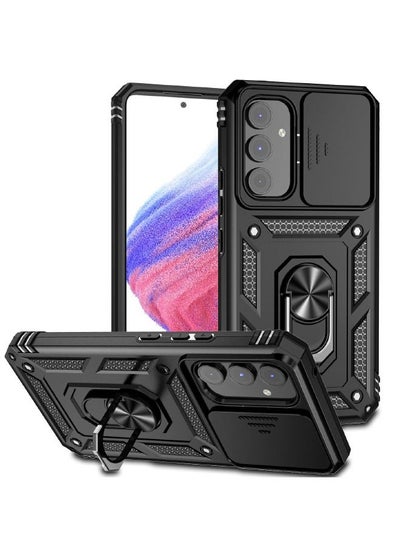 Buy Samsung Galaxy A54 5G Case, Slide Camera Cover, Built-in 360° Rotate Ring Kickstand, Military Grade Shockproof Test, Heavy Duty Shockproof Protective Case for Galaxy A54 5G 6.4 inch Black in UAE