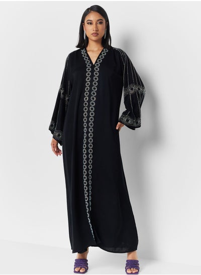 Buy Embellishment Detail Abaya in UAE