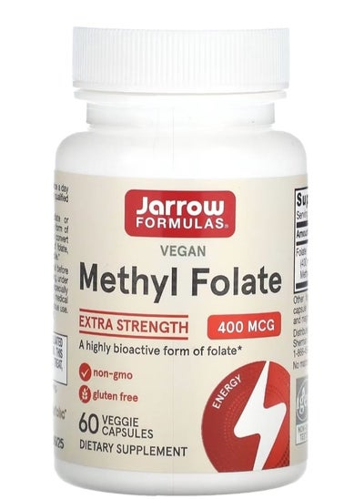 Buy Methyl FolateExtra Strength 400 mcg 60 Veggie Capsules in Saudi Arabia