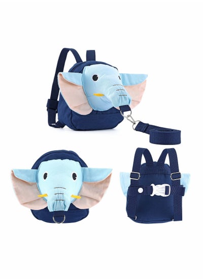 Buy Toddler Walking Safety Backpack with Leash, Anti Lost Child Backpack with Safety Leash, Cute Child Mini Walking Safety Harness for Airport Travel Kids Baby Children Infant Boys, Blue in UAE