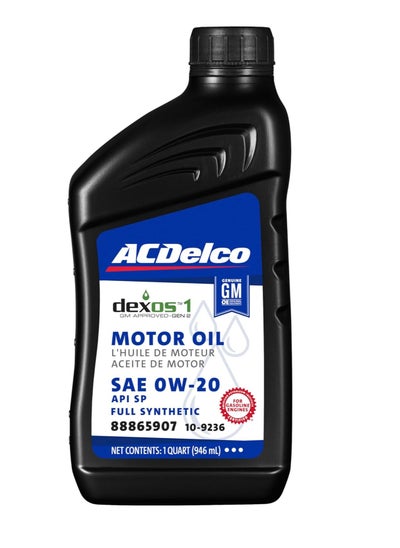 Buy ACDelco GM Original Equipment 10-9236 dexos1 GEN 2 Full Synthetic 0W-20 Motor Oil - 1 qt (Pack of 1) in Saudi Arabia