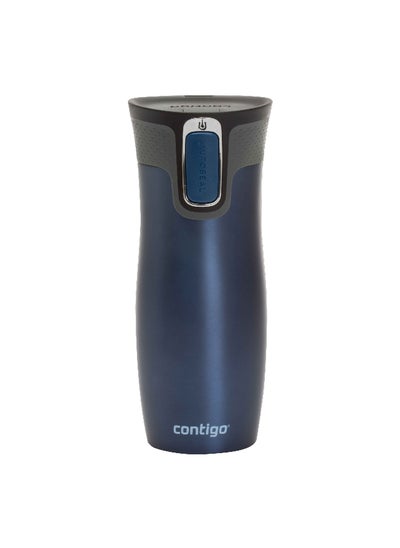 Buy Loop Stainless Steel Leak-Proof Autoseal Insulated Travel Mug Blue 470 ml 2095799 in Saudi Arabia