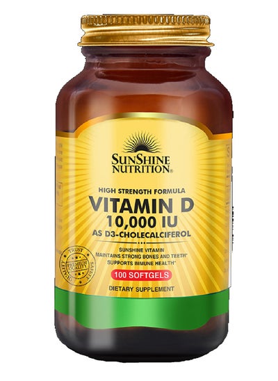 Buy Nutrition Vitamin D 10000 Iu Softgels 100's in UAE