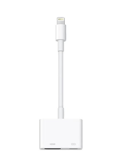 اشتري Lightning To Hdmi Digital Av Adapter White For IPhone And IPAD في السعودية