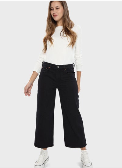 اشتري Wide Leg Crop Jeans في الامارات