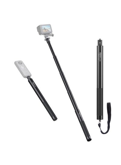 اشتري 47.64" Action Cameras Selfie Stick Extendable for Insta360 Sports Camera, Selfie Vlogging Invisible Extension Pole في الامارات