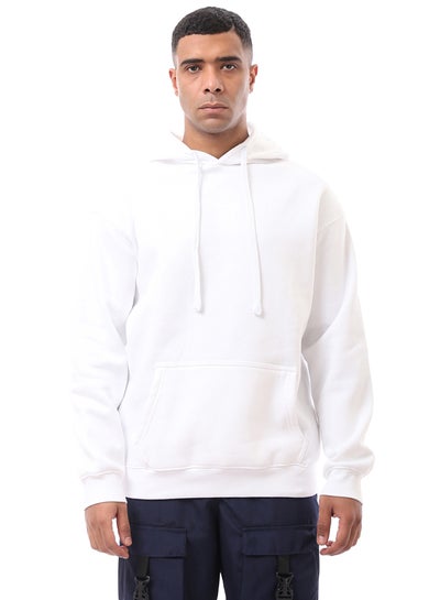 Buy Solid Regular Fit White Coziness Hoodie in Egypt