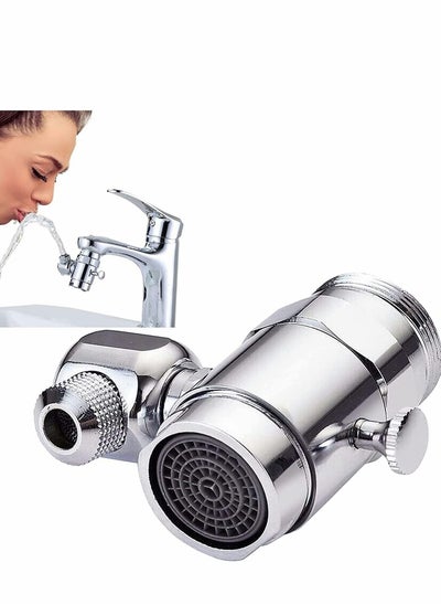 Buy Faucet Aerator, Sprayer Attachment 360° Spray Head Bubbler with Double Nozzle, Kitchen Bathroom Sink for Face Washing, Gargle and Eye Flush in UAE