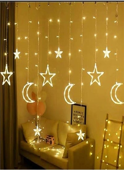 Buy Christmas and Ramadan LED String Lights Star Shape Moon Curtain Decorative Lights Party Decoration in Egypt