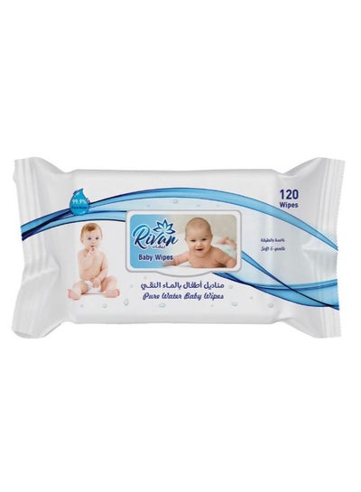 Buy Revan wet wipes with pure water 120 wipes in Saudi Arabia