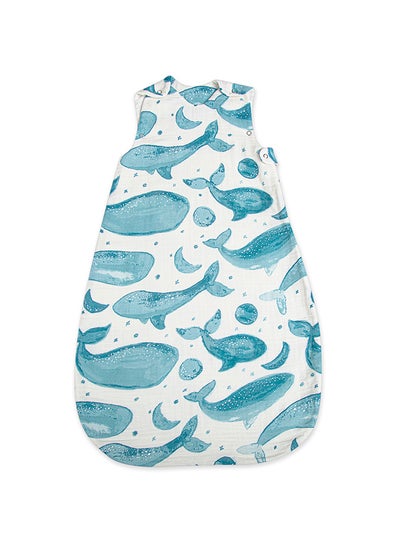 اشتري Caspian Wearable Blanket 0-9 Months, Muslin Whale Print في الامارات